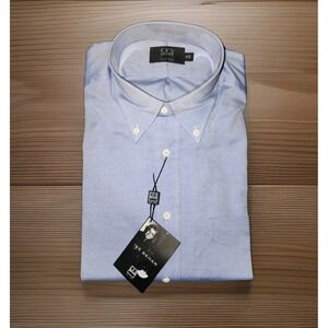 NWT Ike Behar NY Long Sleeve Dress Shirt Mens 16 34 Blue Pinpoint Luxury Cotton